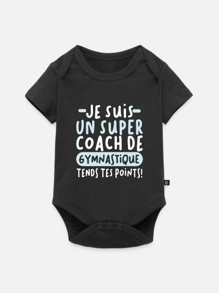 Super Coach De Gymnastique Rythmique Gymnastique - Body à manches courtes Premium Bébé - noir