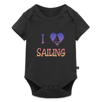 I love Sailing - Baby Premium Kurzarmbody - Schwarz - Vorne