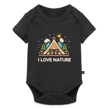 I love nature, I love nature - Baby Premium short-sleeve bodysuit - black - Front