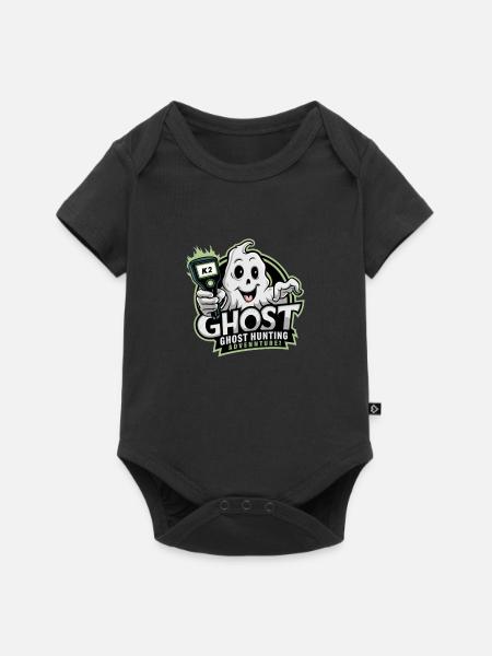 Lustiges Ghosthunterdesign - Baby Premium Kurzarmbody - Schwarz