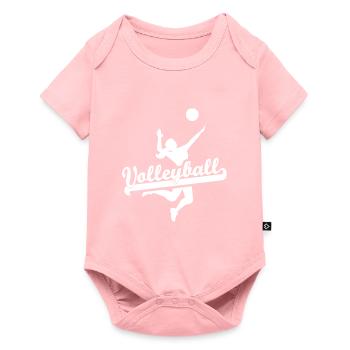 Idée de cadeau blanche de volley-ball féminin - Body à manches courtes Premium Bébé - rose - Devant