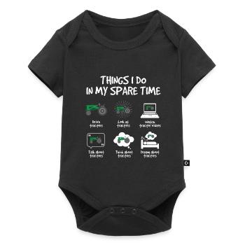 Things I do in my spare time old - Baby Premium short-sleeve bodysuit - black - Front