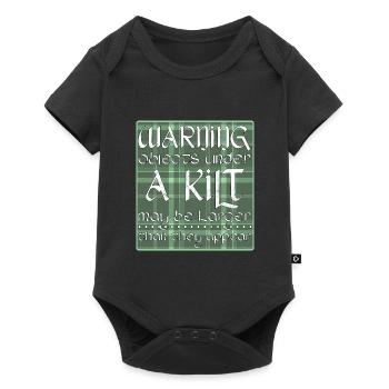 Lustiger Schottland Kilt Spruch Schottenrock - Baby Premium Kurzarmbody - Schwarz - Vorne