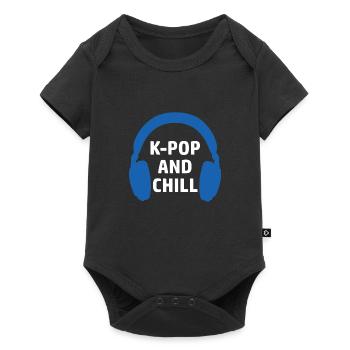 K-Pop and chill Saranghae Korean Pop Music - Baby Premium short-sleeve bodysuit - black - Front