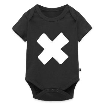 Cross Emoji Sketch Drawing White - Baby Premium short-sleeve bodysuit - black - Front