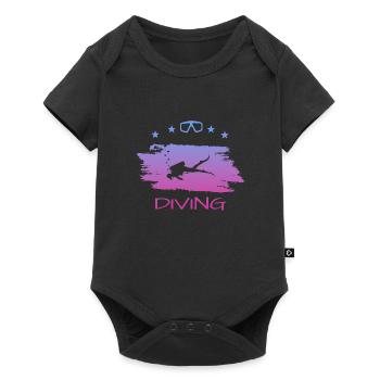 Tauchen - Baby Premium Kurzarmbody - Schwarz - Vorne