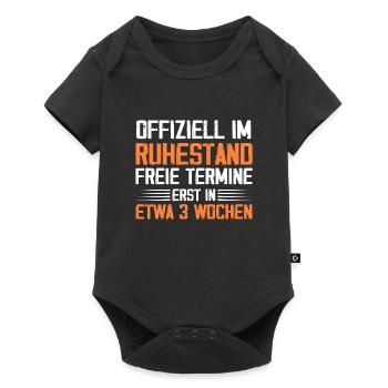 Offiziell Im Ruhestand - Baby Premium Kurzarmbody - Schwarz - Vorne