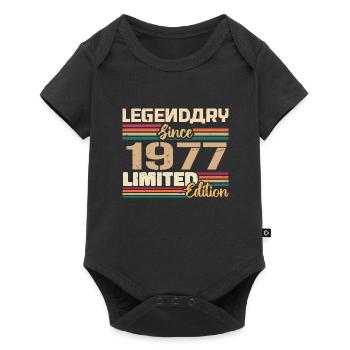 1977 Vintage 1977 Birthday Born in 1977 - Baby Premium short-sleeve bodysuit - black - Front