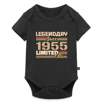 1955 Vintage 1955 Birthday Born In 1955 - Baby Premium short-sleeve bodysuit - black - Front