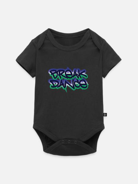 Lettrage de breakdance - Body à manches courtes Premium Bébé - noir