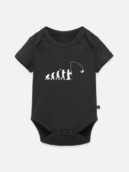 Evolution Fisherman - Baby Premium Kurzarmbody - Schwarz