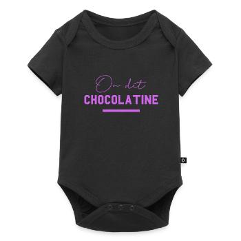 On Dit Chocolatine - Body à manches courtes Premium Bébé - noir - Devant