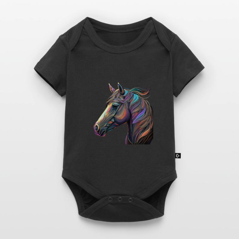 CHEVAL AU VENT Body à manches courtes Premium Bébé