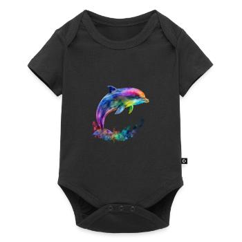 DAUPHIN ORIGINAL - EN COULEURS - Body à manches courtes Premium Bébé - noir - Devant