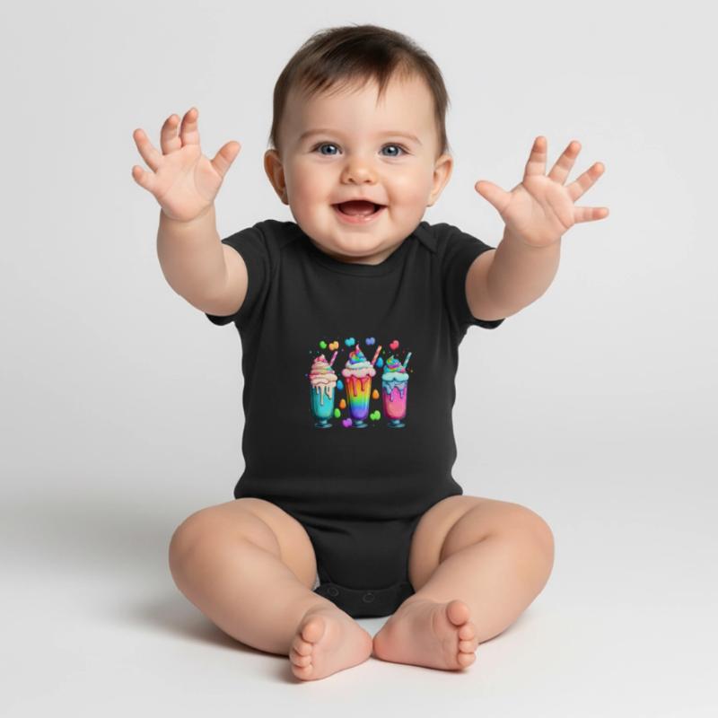 MILCHSHAKES - MEHRFARBIG Baby Premium Kurzarmbody