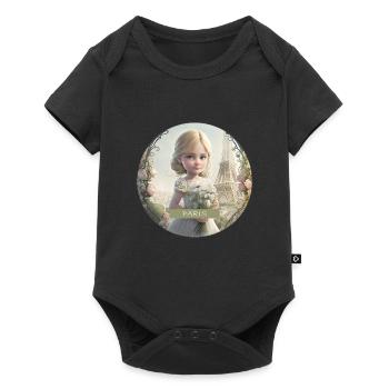 PETITE FILLE - SOUVENIRS DE PARIS - TOUR EIFFEL - Body à manches courtes Premium Bébé - noir - Devant