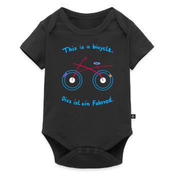 Le vélo en anglais. - Body à manches courtes Premium Bébé - noir - Devant