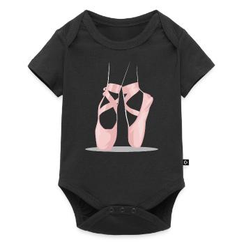 Ballerine ballerine danseuse - Body à manches courtes Premium Bébé - noir - Devant