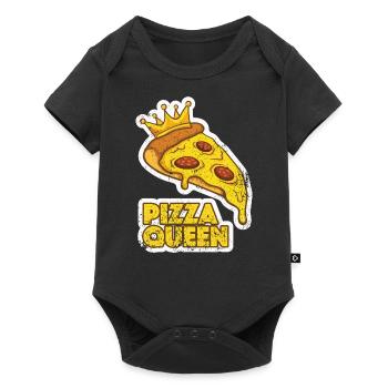 Queen Pizza Graphic - Body à manches courtes Premium Bébé - noir - Devant