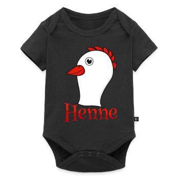 Partner shirt hen - Baby Premium short-sleeve bodysuit - black - Front