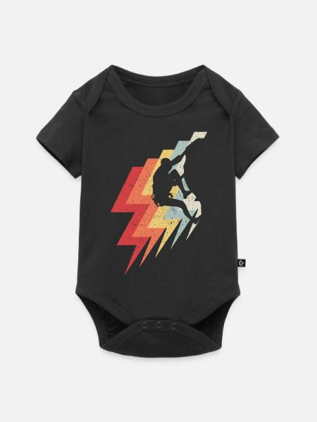 Klettern - Baby Premium Kurzarmbody - Schwarz