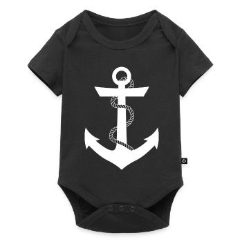 ANCRE - Body à manches courtes Premium Bébé - noir - Devant