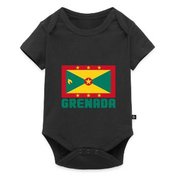 Grenada - Baby Premium Kurzarmbody - Schwarz - Vorne
