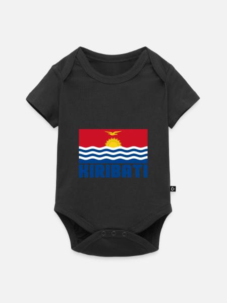 Kiribati - Baby Premium Kurzarmbody - Schwarz