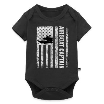 Pavillon américain USA Airboat Airboating Capitaine - Body à manches courtes Premium Bébé - noir - Devant