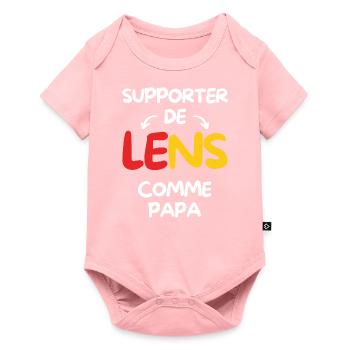Supporter de Lens comme papa - Body à manches courtes Premium Bébé - rose - Devant