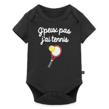 J'peux pas j'ai tennis - Body à manches courtes Premium Bébé - noir - Devant