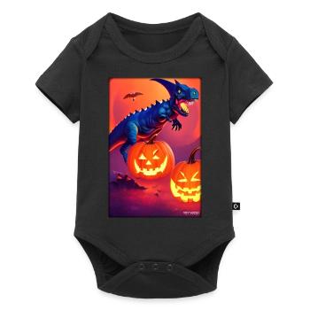 Halloween Dinosaur Pumpkin - Baby Premium short-sleeve bodysuit - black - Front