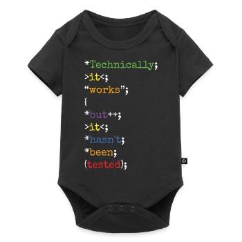 Software Ingenieur Informatiker Programmierer - Baby Premium Kurzarmbody - Schwarz - Vorne