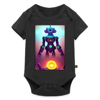 Robot Future Science Sci-Fi Machine - Baby Premium short-sleeve bodysuit - black - Front