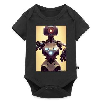 Robot Future Science Sci-Fi Machine - Baby Premium short-sleeve bodysuit - black - Front