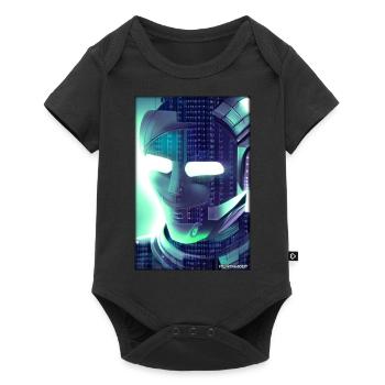 Robot Future Science Sci-Fi Machine - Baby Premium short-sleeve bodysuit - black - Front