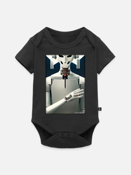 Roboter Zukunft Technik Wissenschaft Android - Baby Premium Kurzarmbody - Schwarz