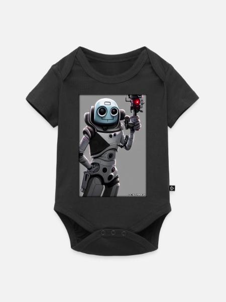 Roboter Zukunft Technik Wissenschaft Android - Baby Premium Kurzarmbody - Schwarz