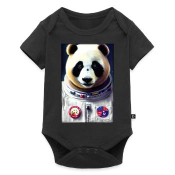 Panda Bear Panda Astronaut Future Sci-Fi Technology - Body à manches courtes Premium Bébé - noir - Devant