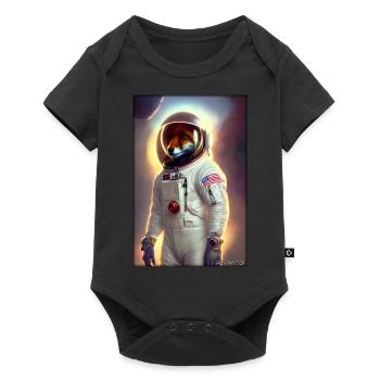 Fox Wildlife Astronaut Future Sci-Fi Technology - Body à manches courtes Premium Bébé - noir - Devant