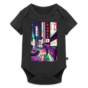 Tokyo City City Cyber Punk Future Sci-Fi Asia - Baby Premium short-sleeve bodysuit - black - Front