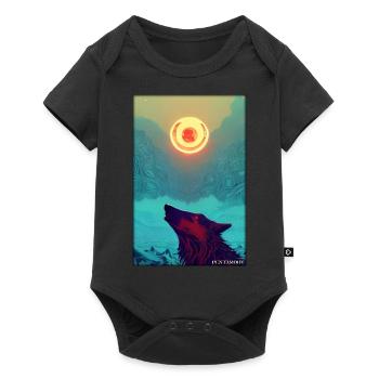Wolf Animal Motif Nature Wild Mystical Wildlife - Baby Premium short-sleeve bodysuit - black - Front