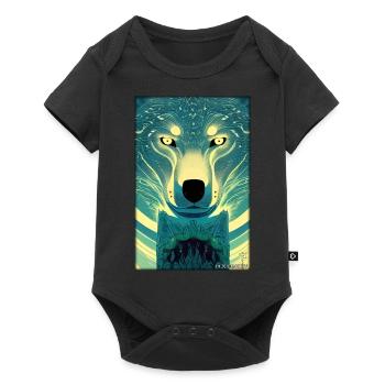 Wolf Animal Motif Nature Wild Mystical Wildlife - Baby Premium short-sleeve bodysuit - black - Front