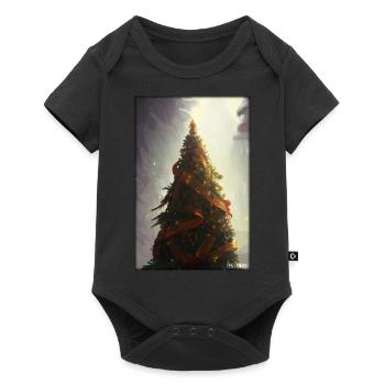 Christmas tree Christmas winter - Baby Premium short-sleeve bodysuit - black - Front