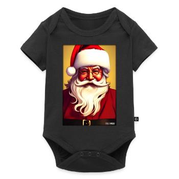 Noël Père Noël Noël Hiver - Body à manches courtes Premium Bébé - noir - Devant
