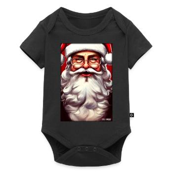 Noël Père Noël Noël Hiver - Body à manches courtes Premium Bébé - noir - Devant