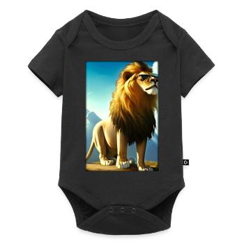 Lunettes de soleil Lion Big Cat Animal sauvage Tête de lion - Body à manches courtes Premium Bébé - noir - Devant