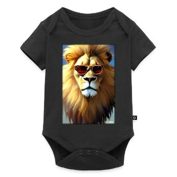 Lunettes de soleil Lion Big Cat Animal sauvage Tête de lion - Body à manches courtes Premium Bébé - noir - Devant