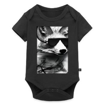 Fox Sunglasses Wildlife Forest Animals Wilderness - Baby Premium short-sleeve bodysuit - black - Front