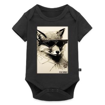 Fox Sunglasses Wildlife Forest Animals Wilderness - Baby Premium short-sleeve bodysuit - black - Front